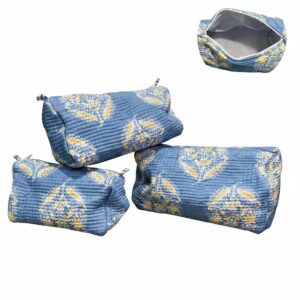handblock printed toiletry bag set by Maysar Jaipur
