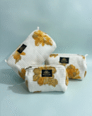 Block printed travel pouch set by Maysar Jaipur