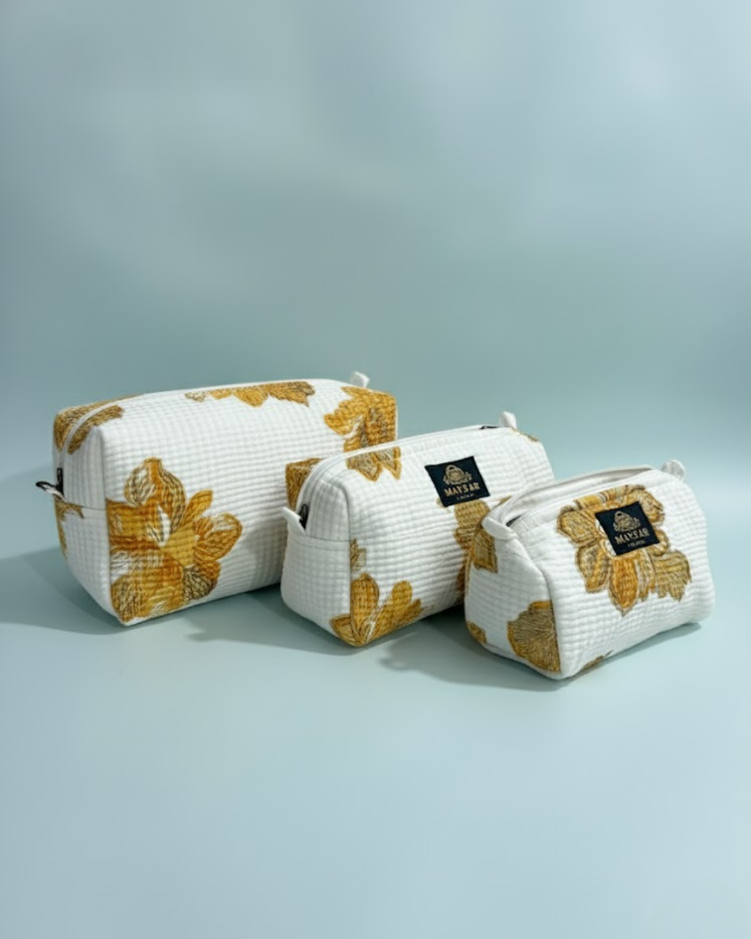 handblock printed toiletry bag set by Maysar Jaipur